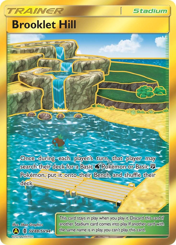 Hidden Fates Brooklet Hill Pokémon card